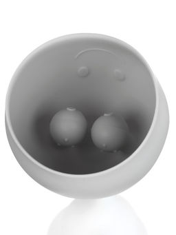 Прорезыватель для зубов с погремушкой 4 в 1 «Зайка», силикон, серый