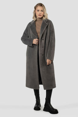 01-12077 Пальто женское демисезонное (пояс) - El podio фото 3