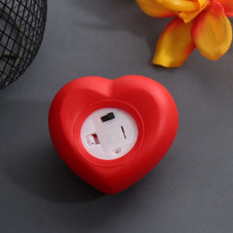 Фигурка светящаяся RISALUX «Сердце. Наша любовь», LED-ночник, 2хLR44, 7×7×3.5 см