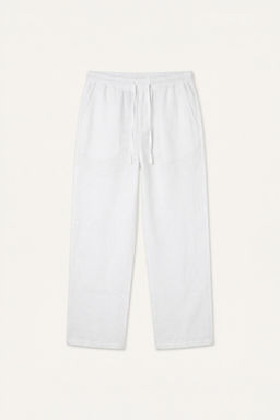 %100 Keten W_de Leg Pantolon - Defacto фото 8