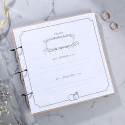 Книга пожеланий в деревянной обложке Розы - Долго и счастливо фото 3