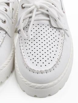 06-YG104-1 WHITE Туфли летние женские (натуральная кожа)