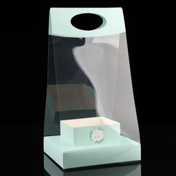 Коробка подарочная складная переноска для цветов, упаковка, Бирюза, 20?20?4 см