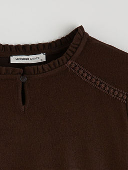 F?rf?rl? Bisiklet Yaka Nak??l? Bluz