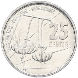 Монета 25 центов 2016 года Сейшелы