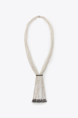 BEADED COMBINED TIE NECKLACE - Zara фото 3