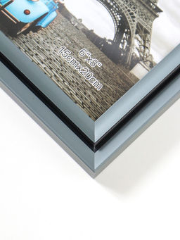 Фоторамка пластик 15х20 см "Остин" серый графит 23,5х18,5х1,5 см