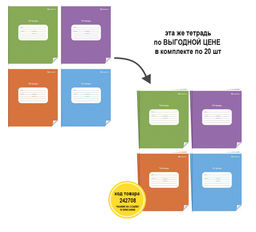 Цена за 10 шт. Тетрадь 12 л. узкая линия Schoolformat ОДНОТОННЫЕ ЯРКИЕ ЦВЕТА мелованный картон, ВД-лак