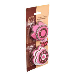 ///Набор бумажных форм для выпечки кексов "Фигурные","Праздник" 50шт арт. 17053,17052 MARMITON