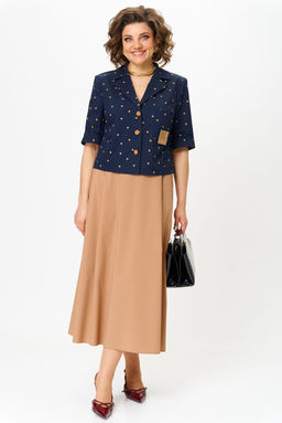 Костюм Aira Style 24120А капучино+синий