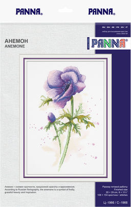 Набор для вышивания PANNA C-1966 Анемон 20 х 29 см