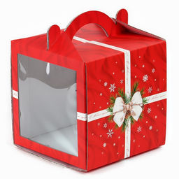Цена за 5 шт. Коробка кондитерская с окном, сундук, «С Новым годом!», 20×20×20 см,