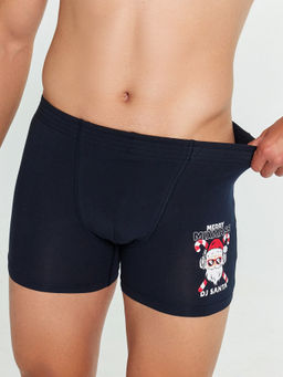 Цена за 2 штуки! Трусы мужские боксеры синие с печатью неви +печать 411143 - Mark formelle фото 2