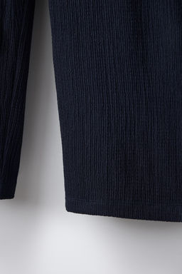TEXTURED BELTED WIDE-LEG TROUSERS - Zara фото 4