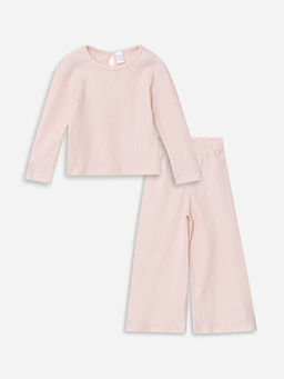 Bisiklet Yaka Basic K?z ?ocuk Ti??rt ve Pantolon 2li