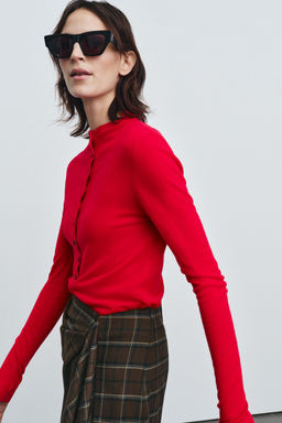 ZW COLLECTION DRAPED CHECK SKIRT - Zara фото 23