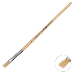 Цена за 10 шт. Кисть для рисования, щетина, № 6, плоская, деревянная ручка, международный размер