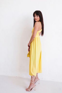 Платье с перекрещенными бретелями жёлтое - Martichelli фото 22