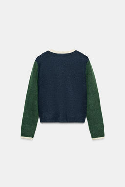 COLOUR BLOCK KNIT CARDIGAN - Zara фото 7