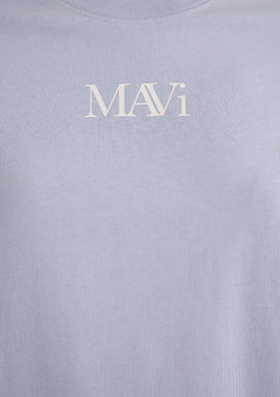 Mavi Logo Bask?l? Lila Tisort  фото 6