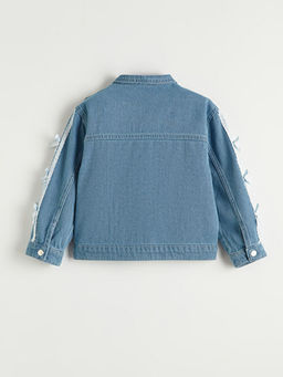 Fiyonk Detayl? K?z ?ocuk Jean Ceket