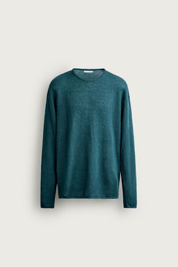 JERSEY RELAXED FIT 100% C??AMO / Verde azul - Zara фото 7
