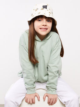 Kap??onlu Basic Uzun Kollu K?z ?ocuk Sweatshirt