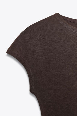 COTTON MODAL CROP T-SHIRT - Zara фото 6
