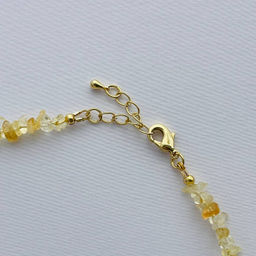 Колье из Цитрина и Граната "Спессартин" с кулоном из Рутилового кварца