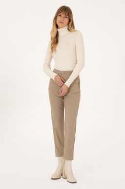 Kad_n Camel Kanvas Pantolon