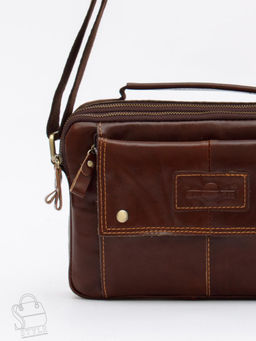 Сумка мужская кожаная 9129TR d.brown Tough Ruder  в Новосибирске