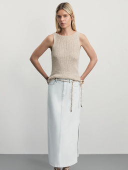 Джинсовая юбка макси / Zarina