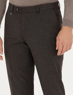 Kahverengi Slim Fit Kuma_ Pantolon