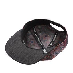 Бейсболка DJINNS арт. 6P SB Peacock Linen (черный / красный)