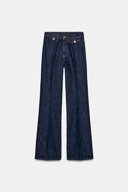 JEANS ZW COLLECTION FLARE TIRO ALTO / Azul - Zara фото 10
