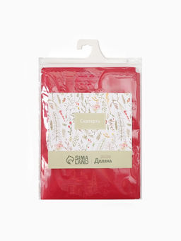 Скатерть Доляна, однотонная, 140?100 см, красная, 140 г/м?, 100% п/э