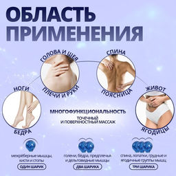 Массажёр «Молекула», универсальный, 10×10 см, МИКС