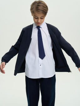 Кардиган темно-синий футер 2-х нитка с лайкрой