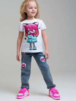 12522273 Брюки джинсовые для девочек - Playtoday фото 3