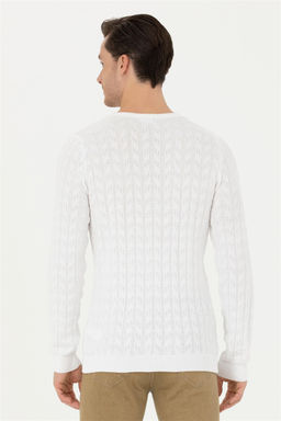 Мужской белый базовый свитер - U.s. polo assn фото 12