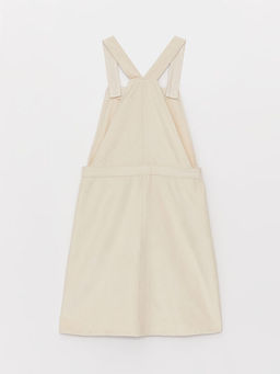 Kare Yaka Basic Ask?l? Kadife K?z ?ocuk Salopet Elbise - Waikiki фото 2