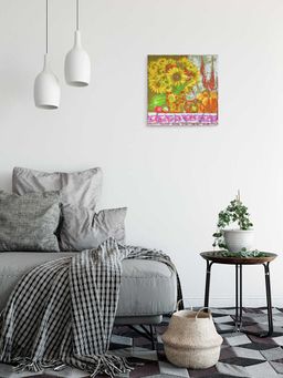 Набор для творчества Алмазная мозаика арт. 59800 / 20 НАТЮРМОРТ С ПОДСОЛНУХАМИ В СТИЛЕ ХОХЛОМА размер: 30*30 см - Феникс+ фото 3