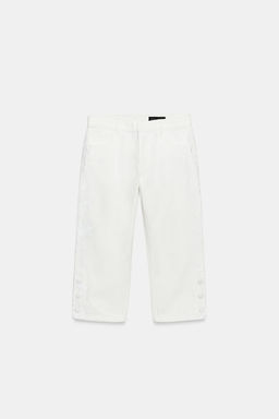 JEANS ZW COLLECTION CAPRI TIRO MEDIO BORDADOS / Crudo - Zara фото 8