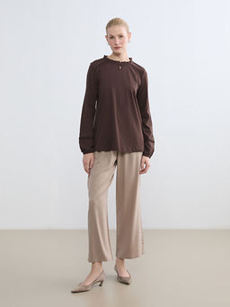 Bisiklet Yaka Nak??l? Bluz