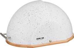 Хлебница Agness Native деревянная с пластиковой крышкой 36×26×20 см