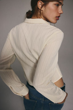 Camisa cropped de algod?n - H&m фото 6
