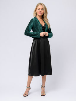 Болеро изумрудного цвета с длинными рукавами - 1001dress фото 2