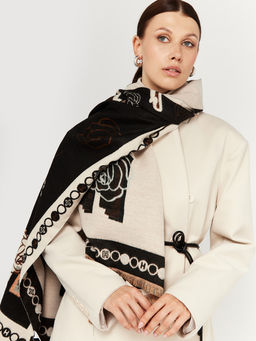 в составе ШЕРСТЬ и КАШЕМИР Большой, мягкий, теплый двусторонний палантин - Tantino фото 6