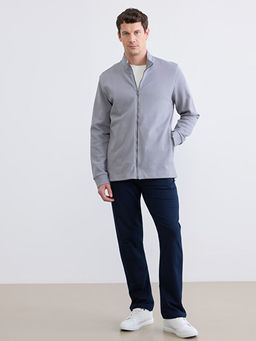 Dik Yaka Erkek Fermuarl? Sweatshirt