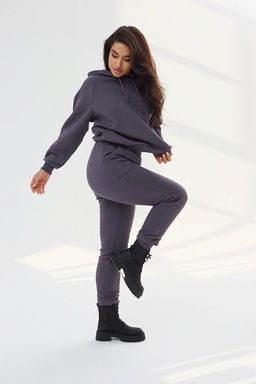 Костюм женский из Футера с начесом Графит Рост 160-175 см